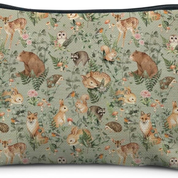 Handbags - Woodland Animals Makeup Bag, Animal Lover Gifts for Women, Gifts for Animal Love